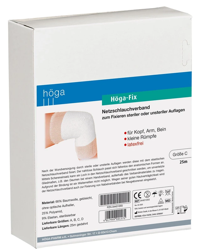 Höga-Fix Net Tubular Bandage Size C 25 m Stretched for Head Arm Leg Small Hulls - Image 1