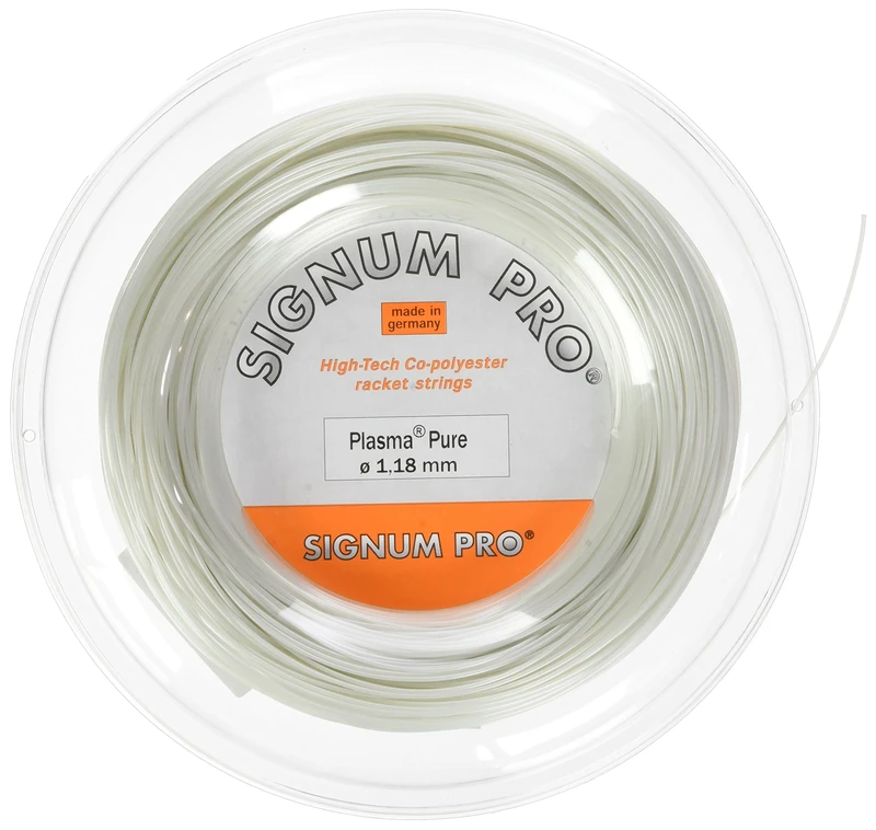 Signum Pro Plasma Pure Reel Tennis String Reel White, 1.18mm x 200m