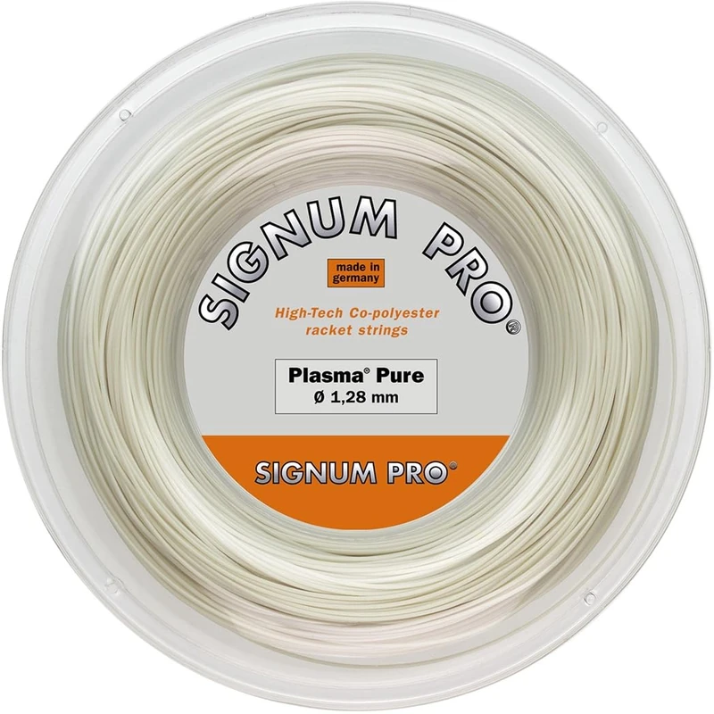 Signum Pro Plasma Pure Reel Tennis String Reel White, 1.28mm x 200m