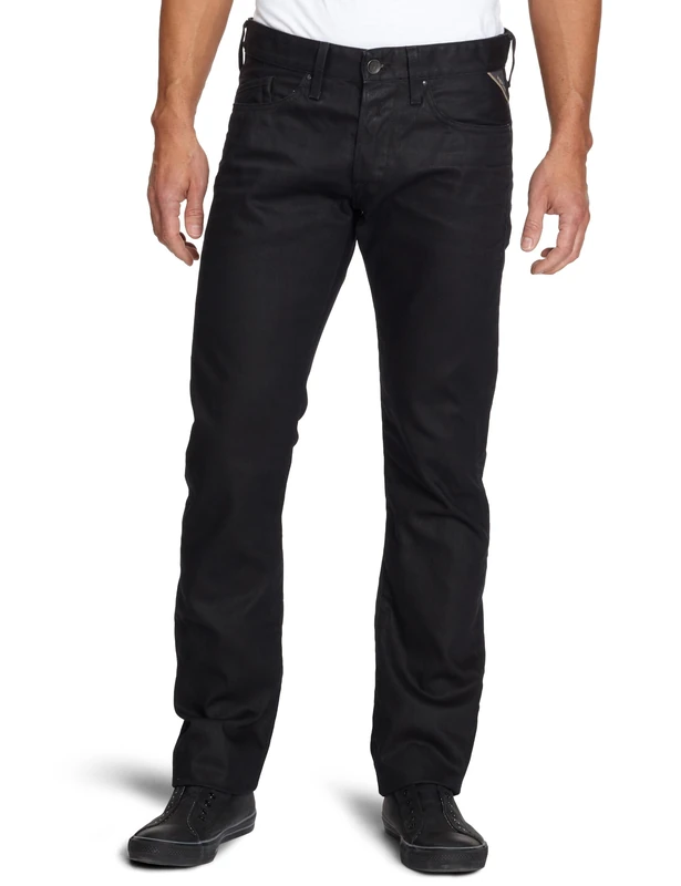 Replay Men's Straight Jeans, Black (Coated - Noir), 30 (Manufacturer Size: 30) - Image 1
