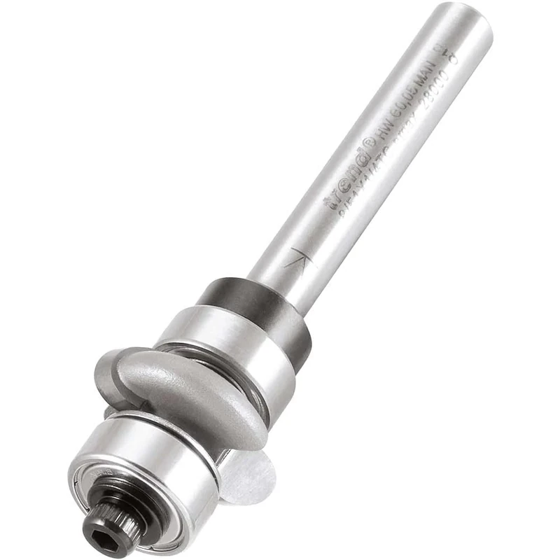 Trend Professional Double Guided Sunk Bead Router Cutter, 1/4 Inch Shank, 19.1mm Cut Diameter, 6.4mm Cut Length, 3.2mm Radius, 8/51X1/4TC