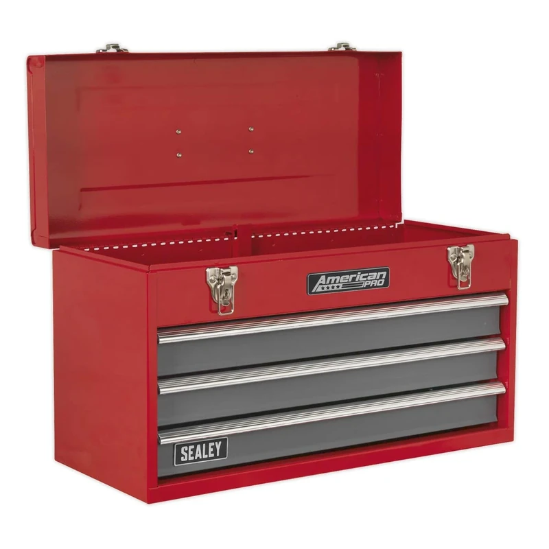 Sealey Ap9243Bb Tool Chest 3 Drawer Portable With Ball Bearing Runners Red/Grey