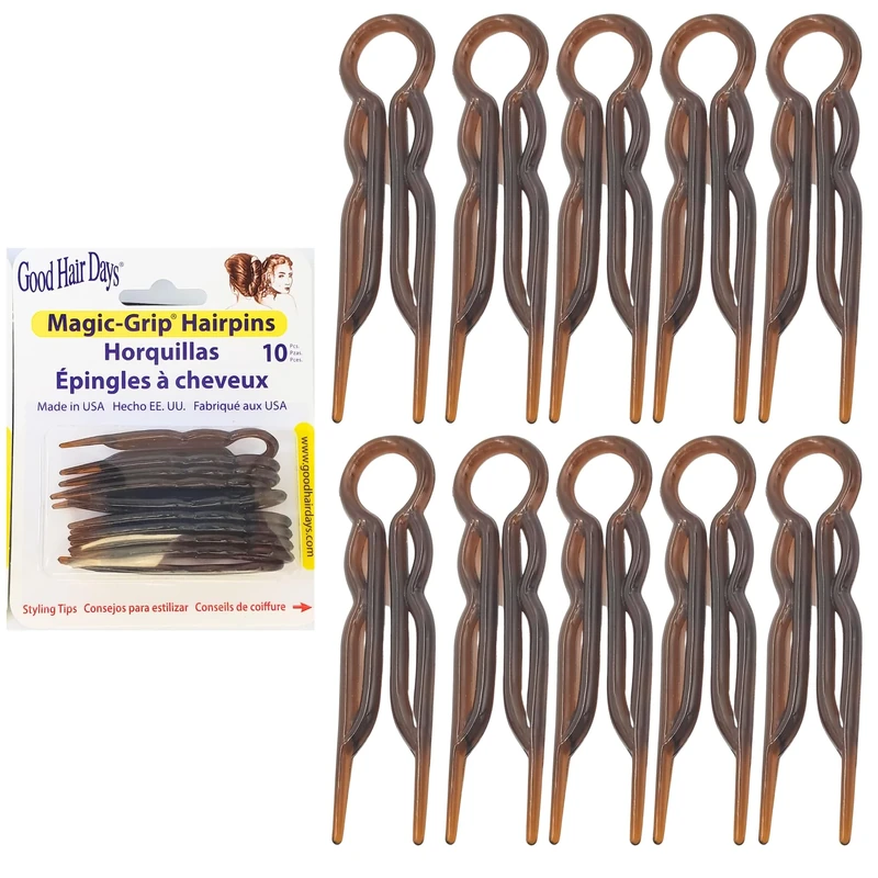 Good Hair Days Magic Grip U-Shaped Hair Pins - Tortoise Shell - Image 1