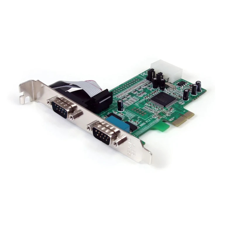 StarTech.com 2-Port PCI Express RS232 Serial Adapter Card, PCIe to Dual Serial DB9, Windows,Linux, TAA - Replaced by PEX2S953