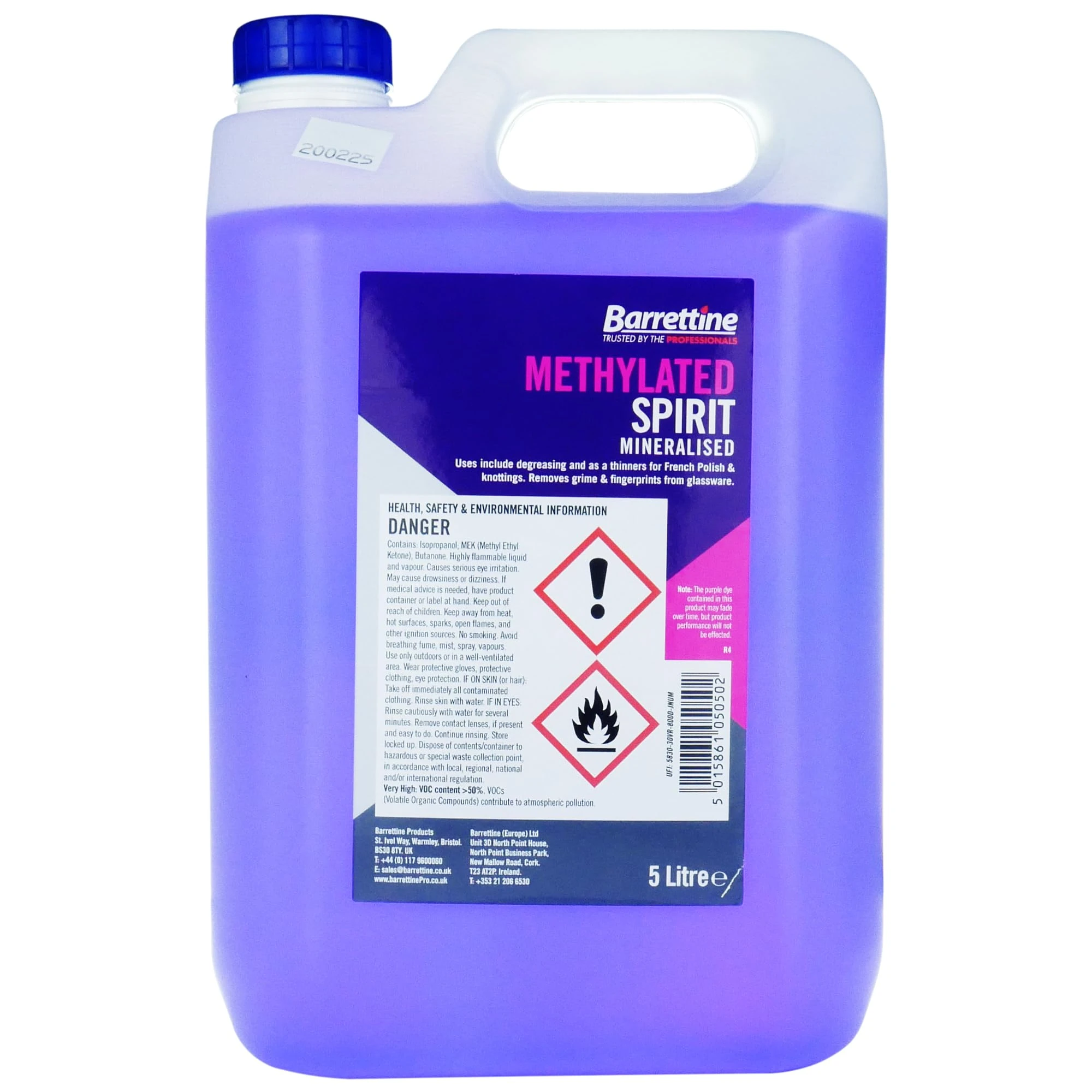 Barrettine Methylated Spirit - 5L