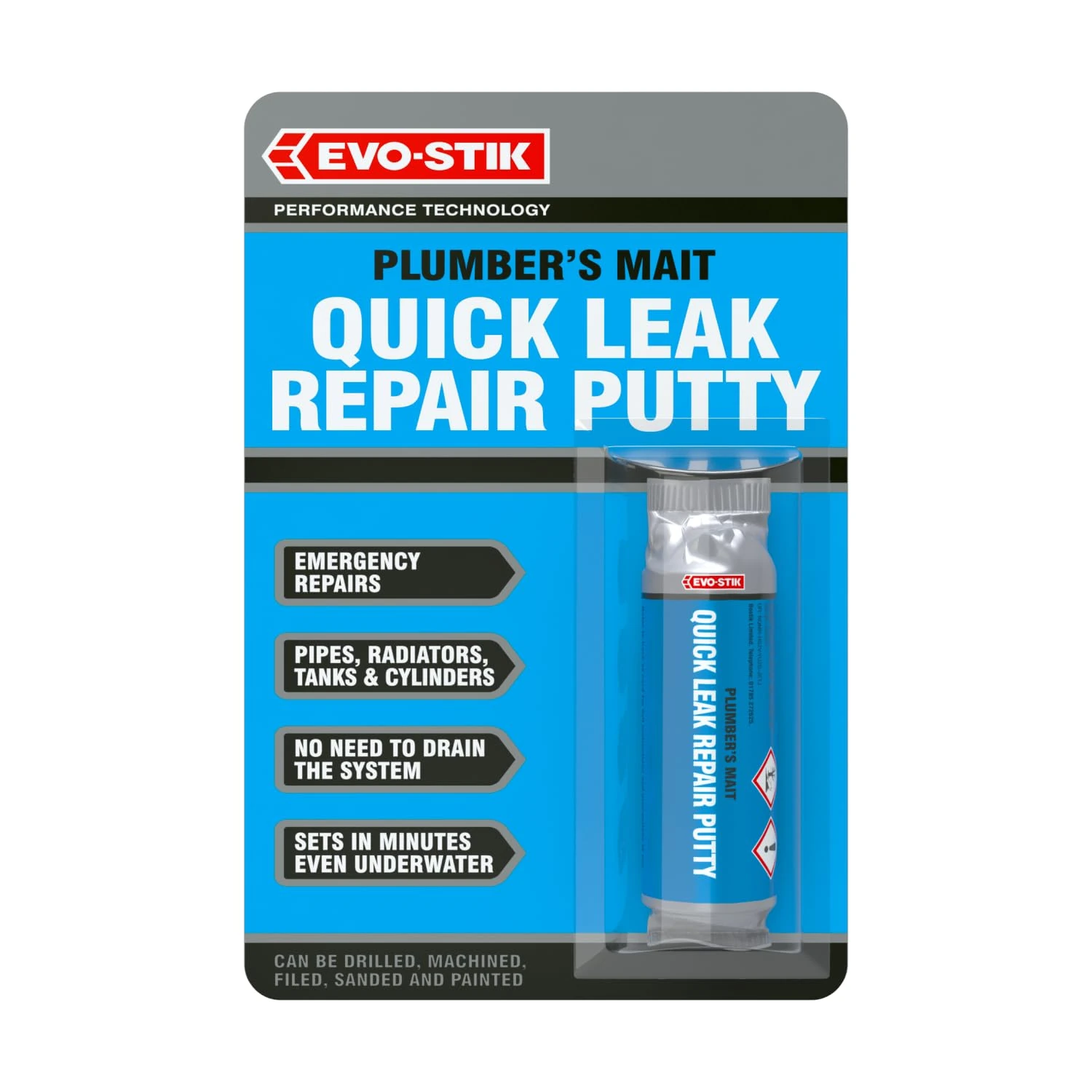 EVO-STIK Plumber's Mait Quick Leak Repair Putty 50g - Instant Repairs for Pipes - Radiators - Tanks & Cylinders - Waterproof