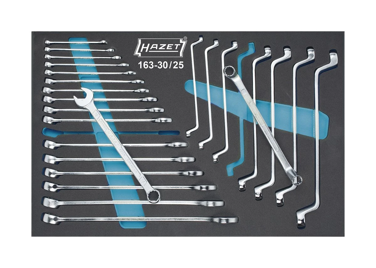 Hazet 163-30/25 Combination Spanner Set Double Ring Spanner Set