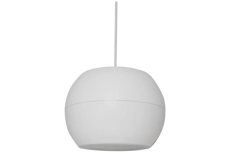 Wide Dispersion Spheroid 2-Way Pendant Speaker | White 6.5"