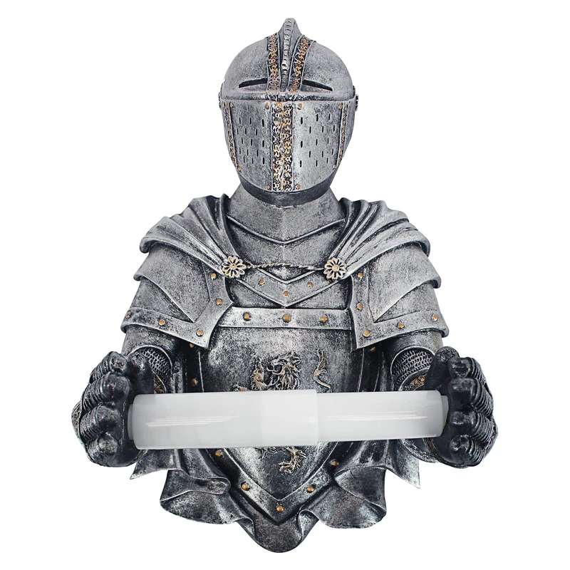Design Toscano a Knight to Remember Gothic Bath Tissue Holder