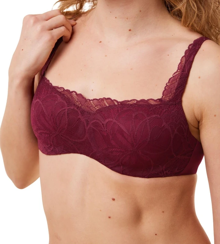 Triumph Body Make-Up Illusion Lace Balconette Wood Rose, Woodrose, 36C