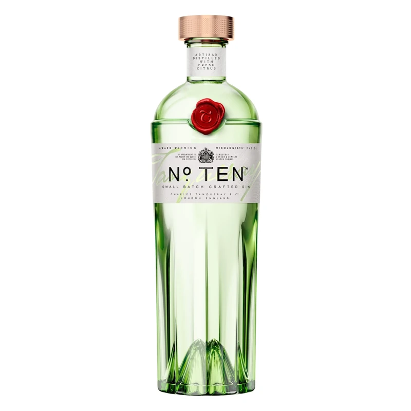 Tanqueray No. Ten Gin | 47.3% vol | 1L | Distilled 4 Times | Notes of Citrus Fruits & Botanicals | Award-Winning Ultra-Premium Gin | Enjoy with Ice & Tonic