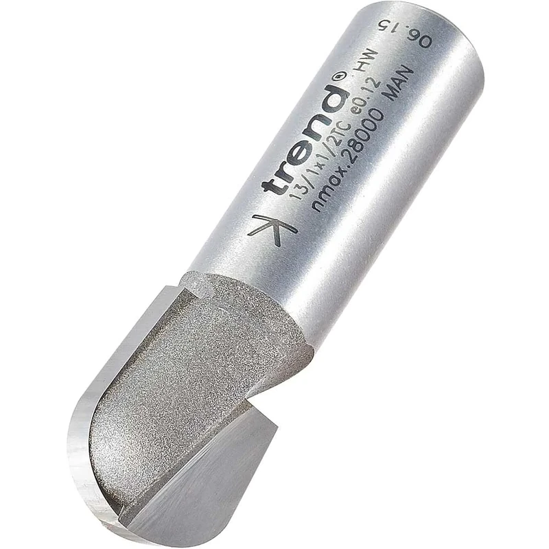 Trend Professional Radius Cutter, 8mm Radius, 1/2 Inch Shank, 16mm Cut Diameter & 19.5mm Cut Length, Tungsten Carbide Tipped, 13/1X1/2TC