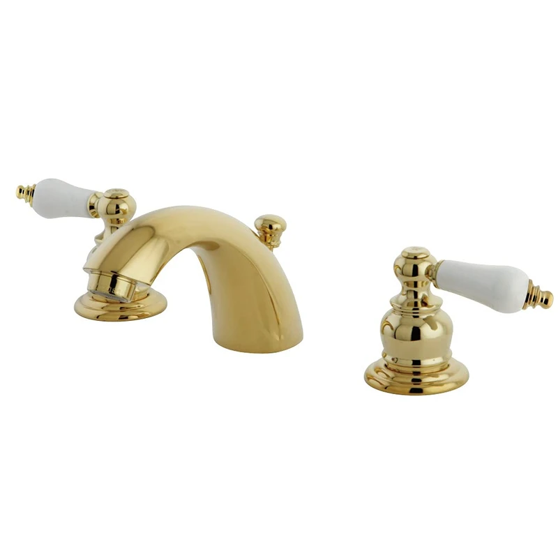 Kingston Brass KB942B Victorian Mini Spread Lavatory Faucet, Polished Brass