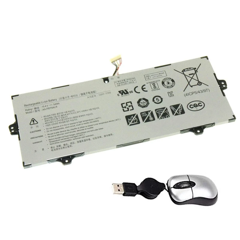 amsahr AA-PBTN4LR-05 Replacement Battery for SAMSUNG AA-PBTN4LR, NP940X5M-X01US, NP940X5M, NP940X5N, NP940X3M - Includes Mini Optical Mouse ()