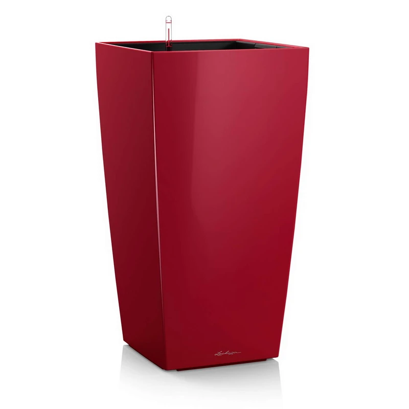 LECHUZA CUBICO Premium 22 scarlet red high gloss 18479 - Image 1