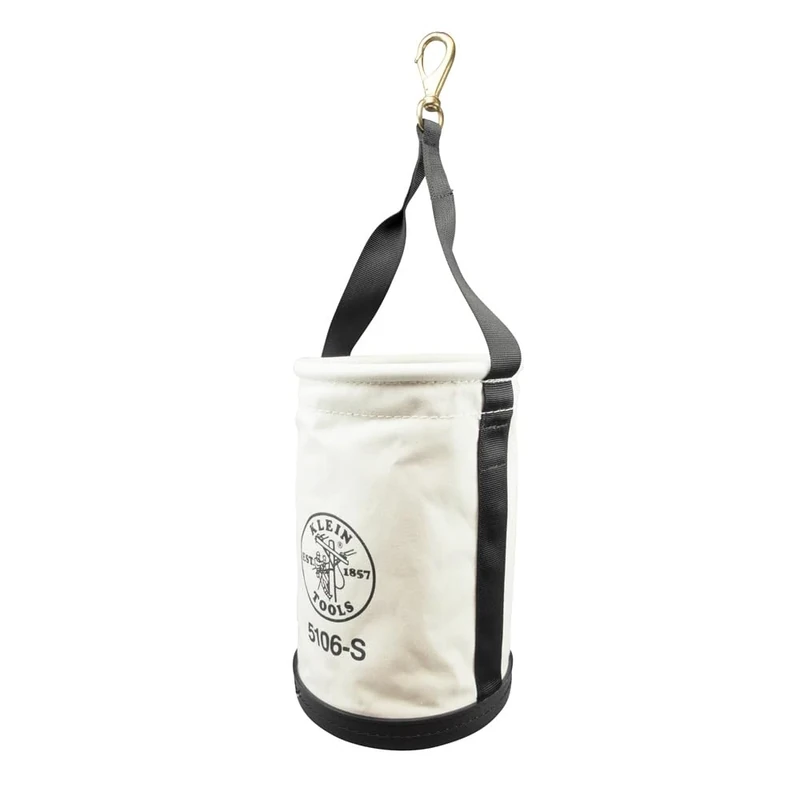 Straight Wall Bucket with Swivel Snap Hook, No. 6 Canvas Klein Tools 5106S