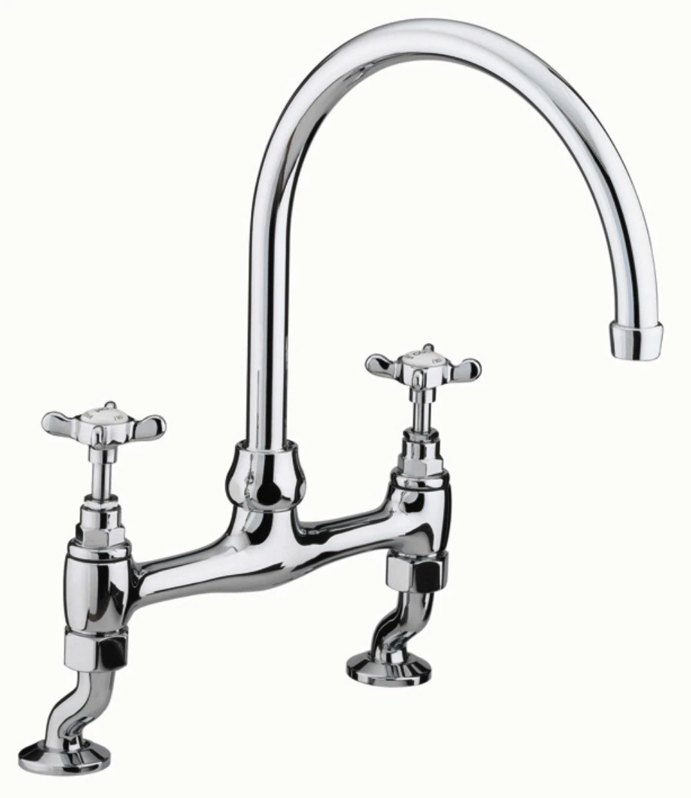 Bristan N DSM C 1901 Bridge Kitchen Sink Mixer Tap with Swivel Spout, Chrome