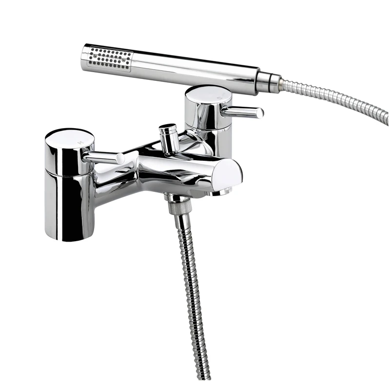 Bristan PM BSM C Prism Pillar Bath Shower Mixer, Chrome Plated
