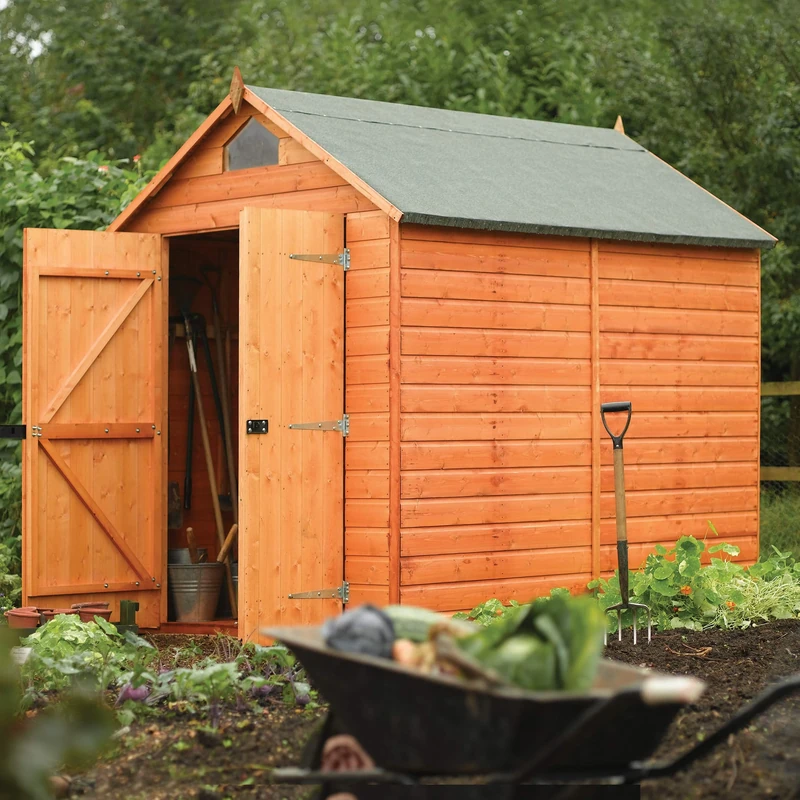 Rowlinson SECU8X6T Security Shed 8X6ft Dipped Honey Brown