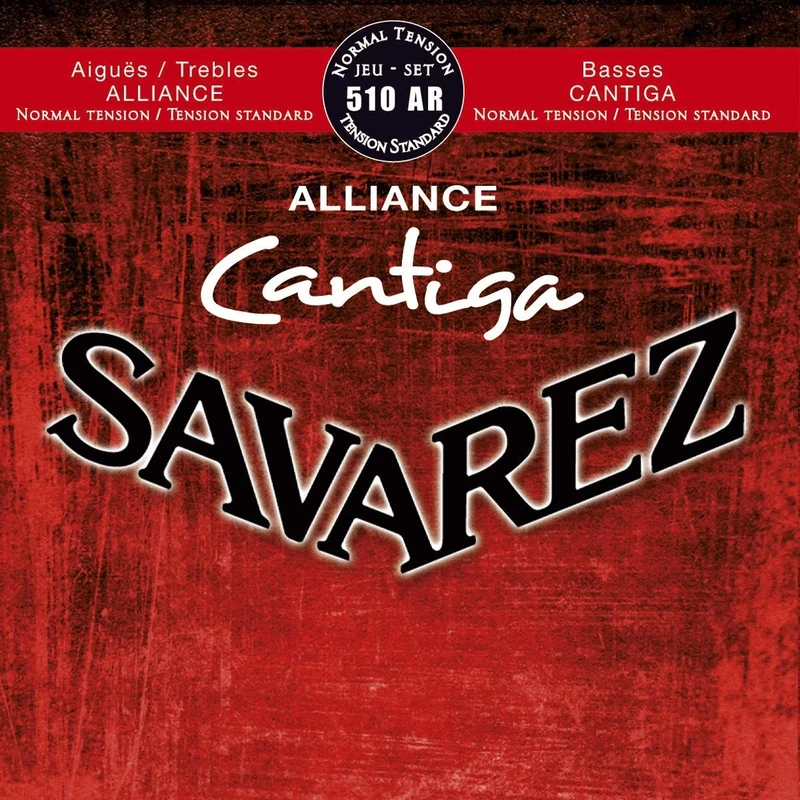 Savarez Strings for Classical Guitar Alliance Cantiga Set, Normal Tension, rot, 510AR