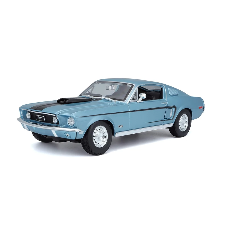 Bauer Spielwaren Maisto Ford Mustang GT Cobra Jet Model Car with Suspension 1:18 Scale Moving Doors and Bonnet Ready Model Steerable 24 cm Light Blue (531167)