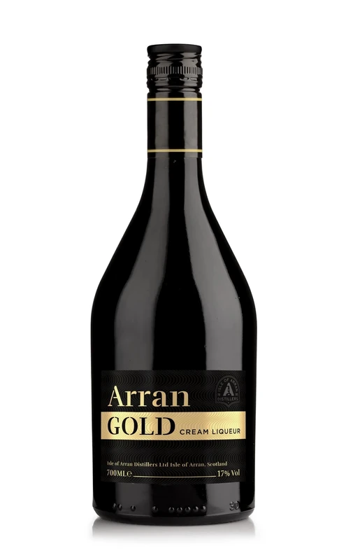 Arran Gold Malt Whisky Cream Liqueur 70cl, 17% ABV, Luxurious whisky cream liqueur, Try it on its own chilled, with ice, in coffee or even as part of a pudding Isle Of Arran