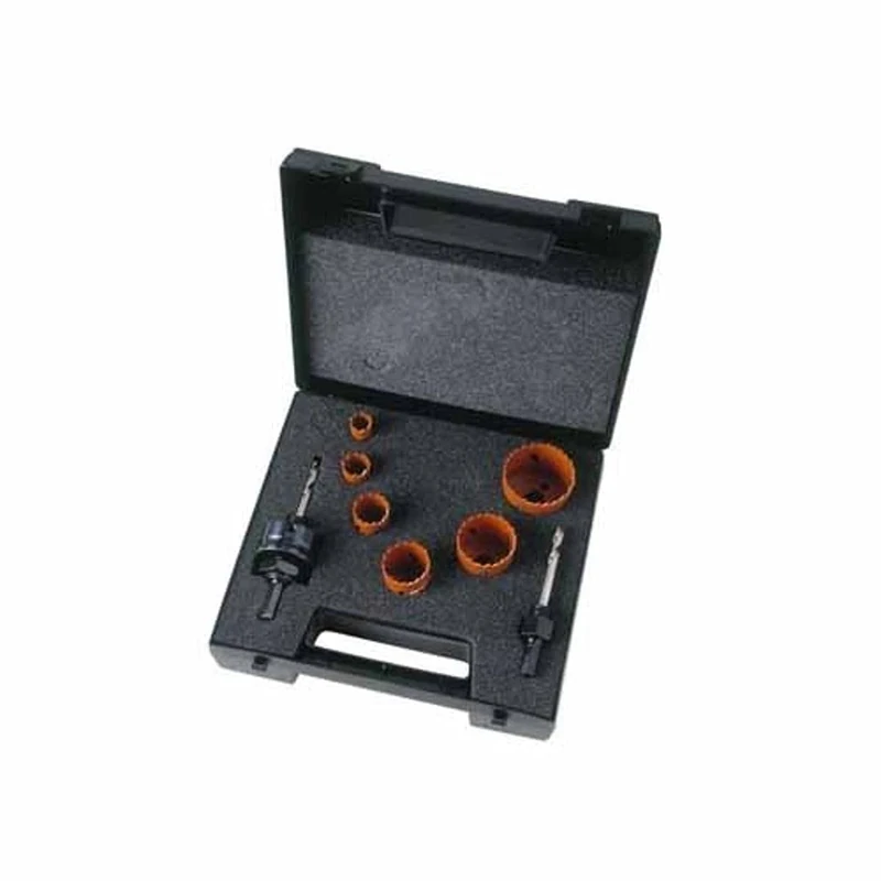 Bahco 3834-SET-62-16/50 "Sand Flex" Bi-Metal Hole Saw, 0 V, Black/Orange, Set of 8 Piece