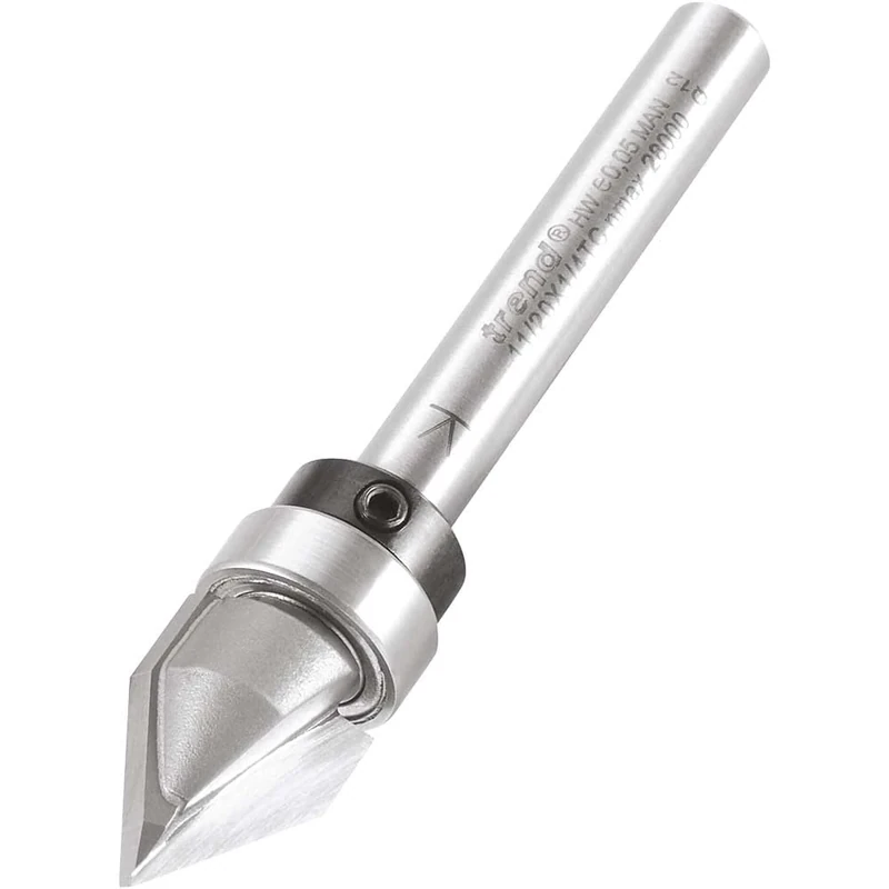 Trend Professional Panel Mould Cutter, 1/4 Inch Shank, 12.7mm Cut Diameter & 16mm Cut Length, Shank Mounted Bearing Chamfer, 11/20X1/4TC