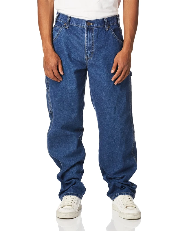 Dickies Men's Relaxed Straight-fit Carpenter Jean, Indigo Blue, 33W x 30L