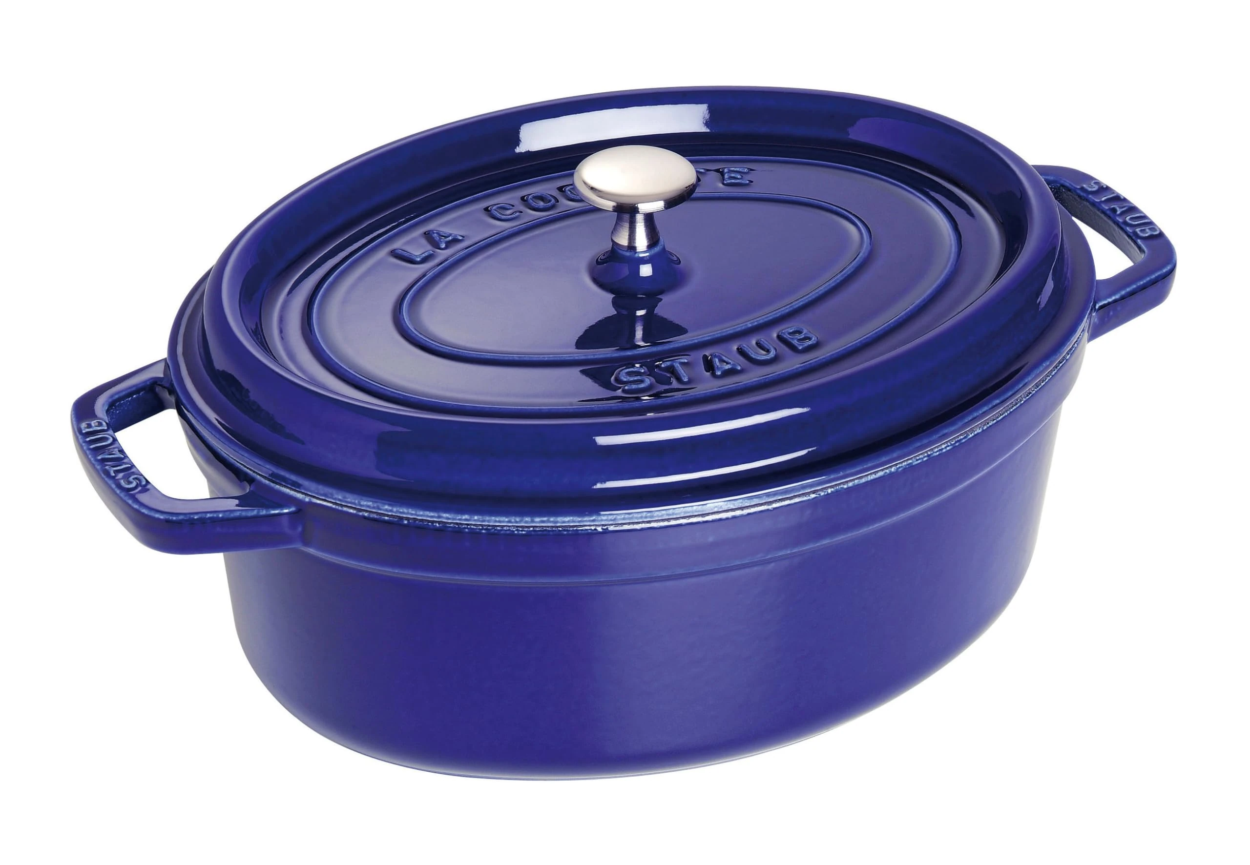 Staub Cast Iron Roaster/Cocotte, Oval 29 cm, 4.25 L, Dark Blue