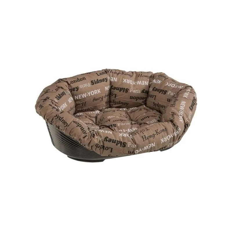 Ferplast Plastic Dog and Cat Bed with Padded Dog and Cat Cushion SOFA' Dog Bed with Padded Cushion, Washable, 73 x 55 x 27 cm
