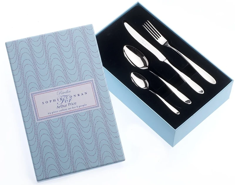 Sophie Conran by Arthur Price Cutlery Set, 24-Piece, Stainless Steel, 28 x 18 x 7 cm - Image 1