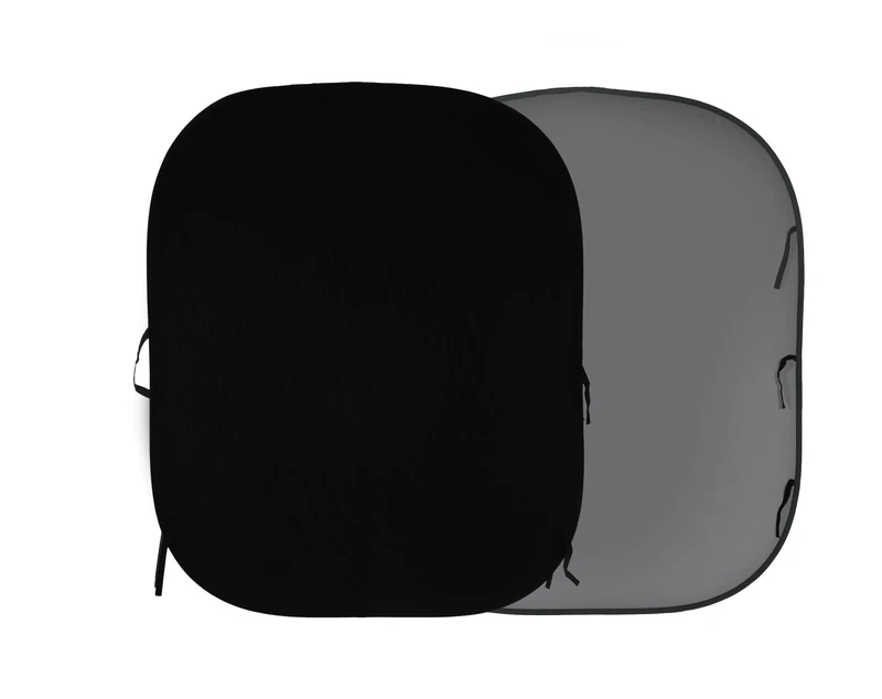 Manfrotto LL LB67GB 1.8x2.15m Plain Collapsible Reversible Background - Black/Mid Grey
