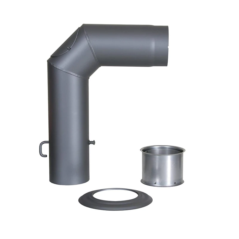 Kamino-Flam Senotherm 331874 Elbow Pipe Set 150 mm Cast Grey - Image 1