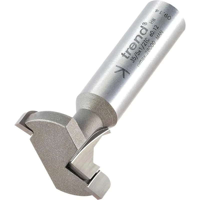 Trend Professional Slat Wall Router Cutter Bit, 1/2 Inch Shank, 30mm Cut Diameter, 10.5mm Cut Length, 7mm Radius, 35/5X1/2TC