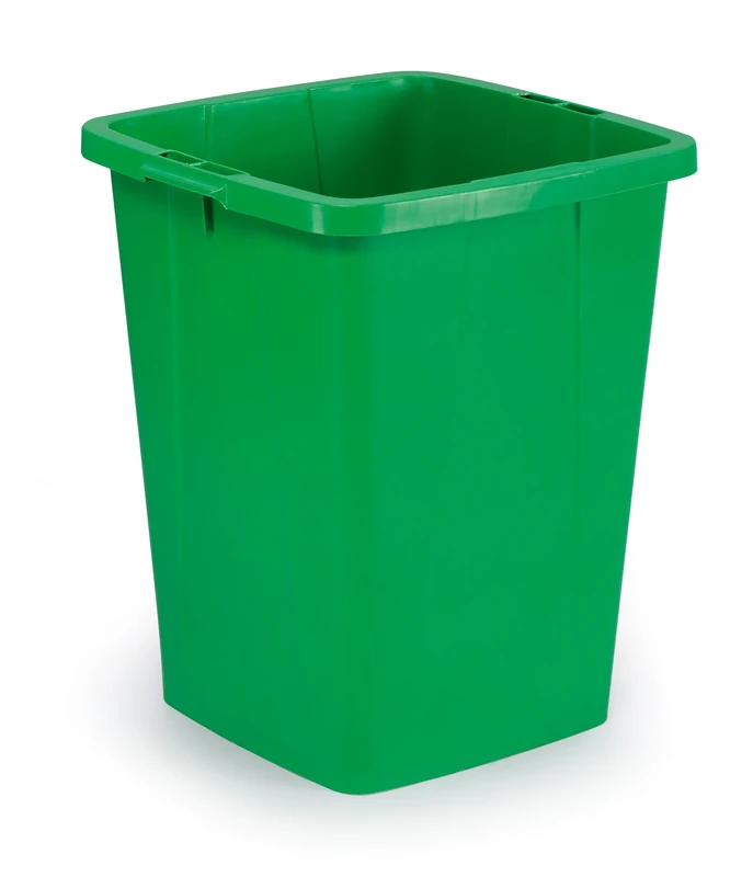 Durable DURABIN 90 Rectangular Waste Bin Green | 90 Litre Capacity | Food and Freezer Safe | Perfect for Waste Collection or Recycling