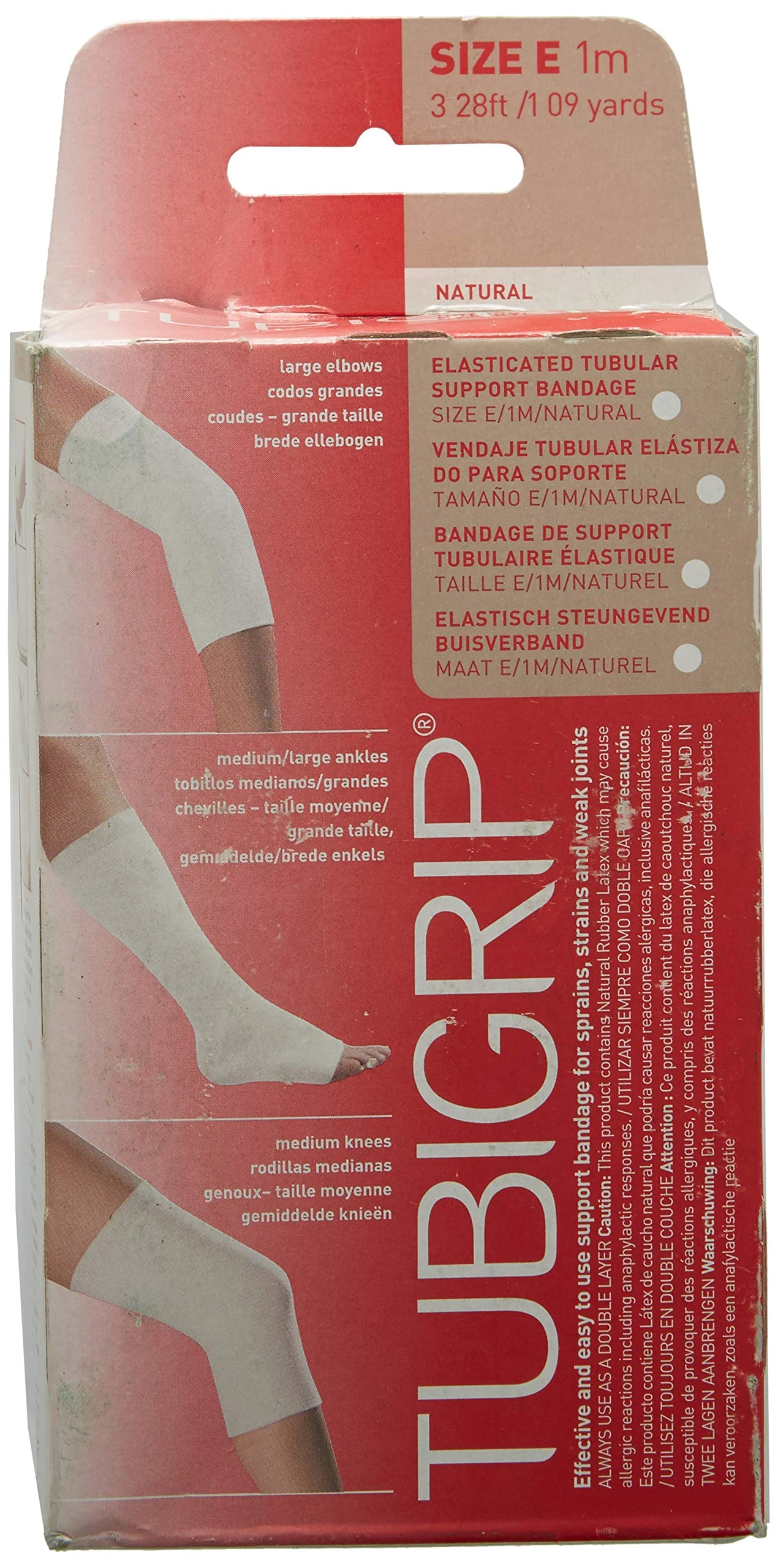Tubigrip Elasticated Tubular Support Bandage Natural Size E 1 Metre