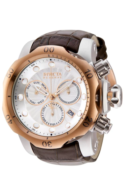 Invicta Reserve - Venom 0359 Men's Watch - Waterproof - Analogue - Quartz Movement - stainless steel with Silver dial - 54mm