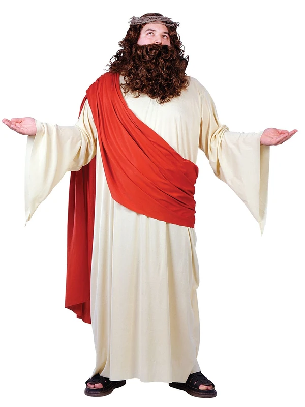 Fun World 5725 Adult Plus Size Jesus Costume, Cream/Red, XXL - Image 1
