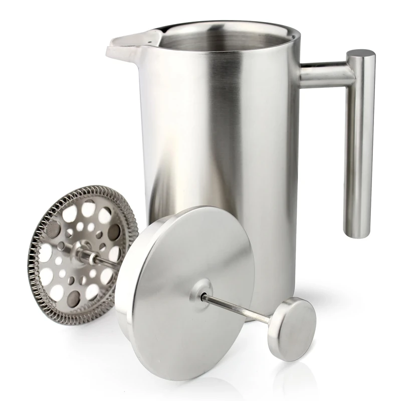 Café Ole CFD-08S Stainless Steel Cafetiere, Satin, 8 Cup