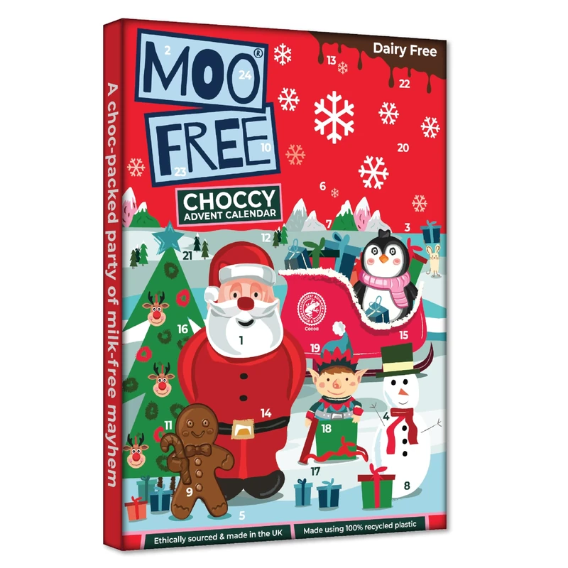Moo Free Dairy Free & Vegan Milk Chocolate Advent Calendar - Image 1