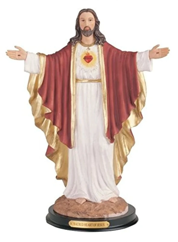 George S. Chen Imports Jesus Holy Figurine Religious Decor (Red-White, 12-INCH)