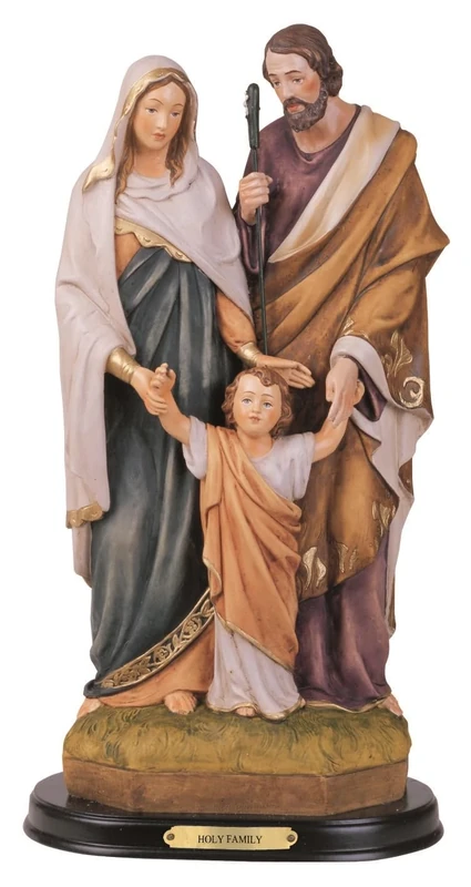 George S. Chen Imports SS-G-212.07 Holy Family Jesus Mary Joseph Religious Figurine Decoration, 12", Resin, Brown, Beige, Green