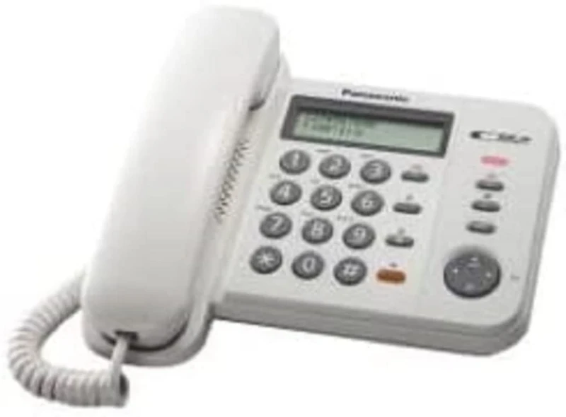 Panasonic KX-TS580EX1W telephone - telephones (White, TFT, AA, 190 x 95 x 196 mm)