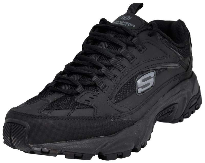 Skechers Sport Men's Stamina Nuovo Cutback Lace-Up Sneaker, Navy/Black, 16 WW