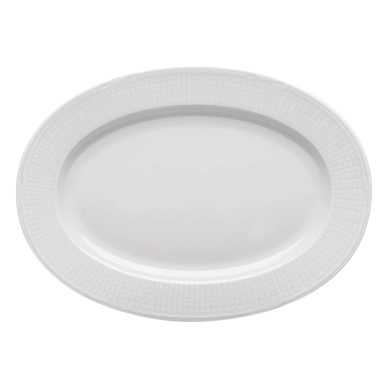 Rörstrand Swedish Grace 1011851 Oval Plate Made of Porcelain White Dishwasher Safe Diameter 32 cm