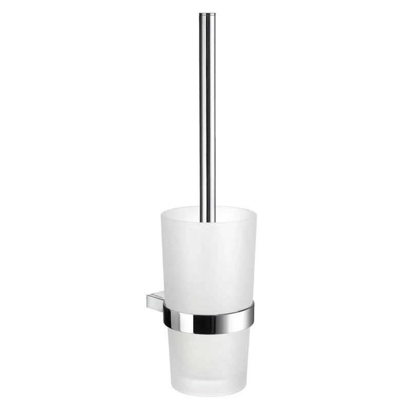 Smedbo "Air" Toilet Brush with Frosted Glass, Polished Chrome