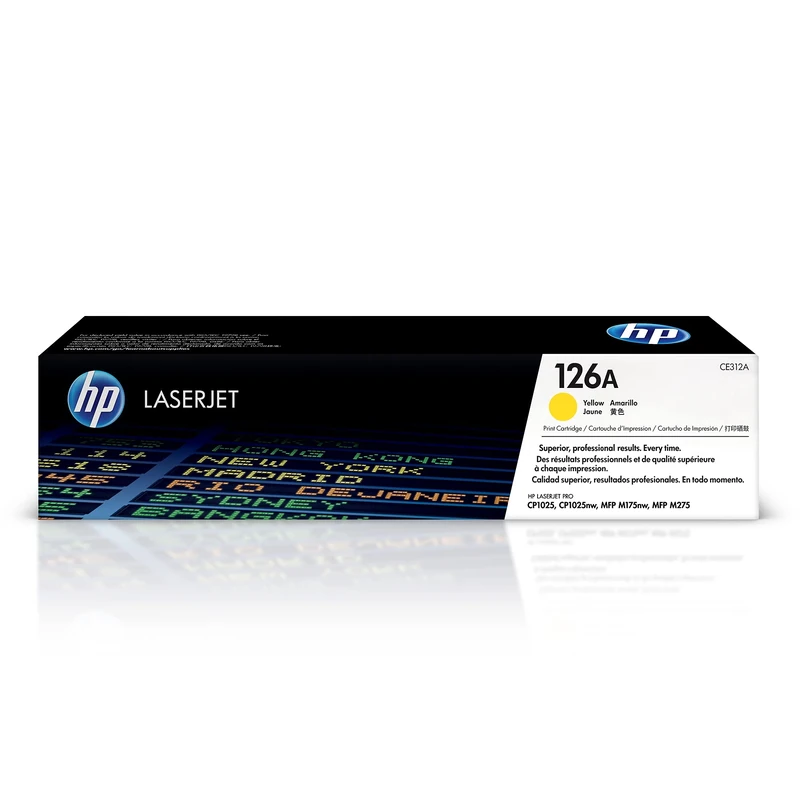 HP CE312A 126A Original LaserJet Toner Cartridge, Yellow, Single Pack , Standard