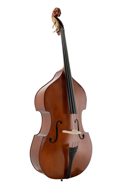 GEWA Double Bass - Basic Line 1/8 - Laminated spruce top - Laminated maple back and sides - Viola da gamba shape - Golden brown - Ready to play