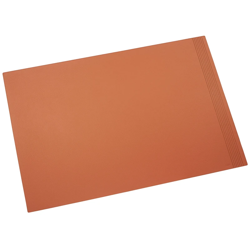 Läufer La Linea 39109 Desk Mat 45 x 65 cm Natural Grain Cowhide Leather Terracotta Handmade Real Leather in Germany Leather Desk Mat